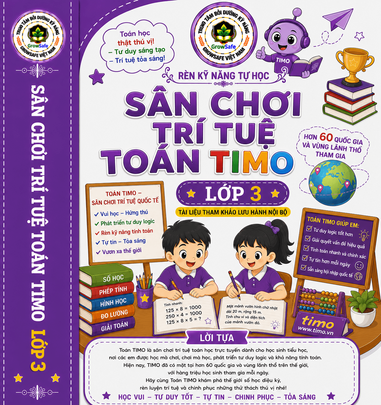 TOÁN TIMO LỚP 3 – PHÁT TRIỂN TƯ DUY LOGIC, RÈN BẢN LĨNH, CHINH PHỤC THỬ THÁCH